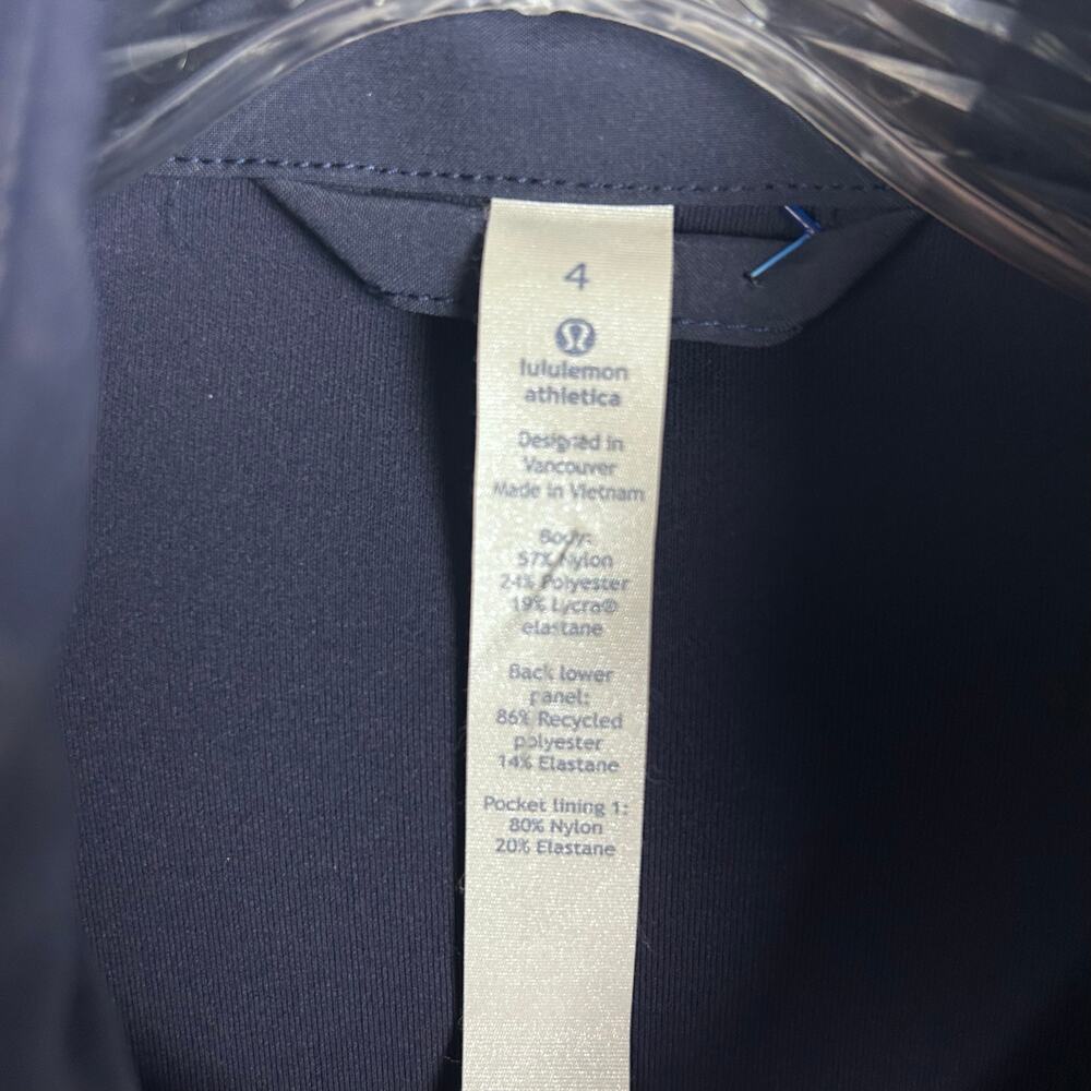 Lululemon Cardio Squad Jacket Midnight Blue Running Walking Women’s Size 4 - Picture 7 of 11